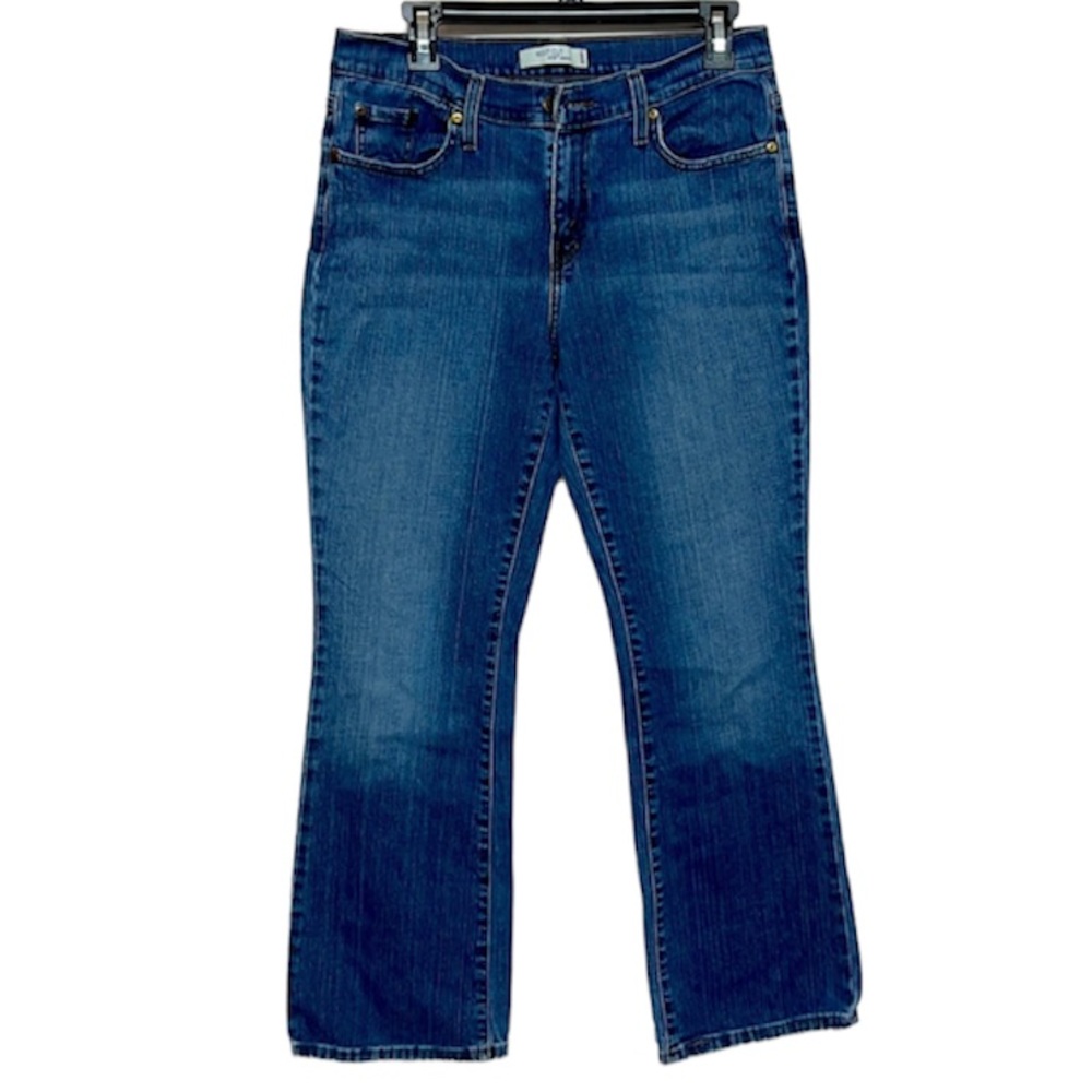 🌞 Levi Strauss & Co bootcut high waist mom jeans blue women size 10P